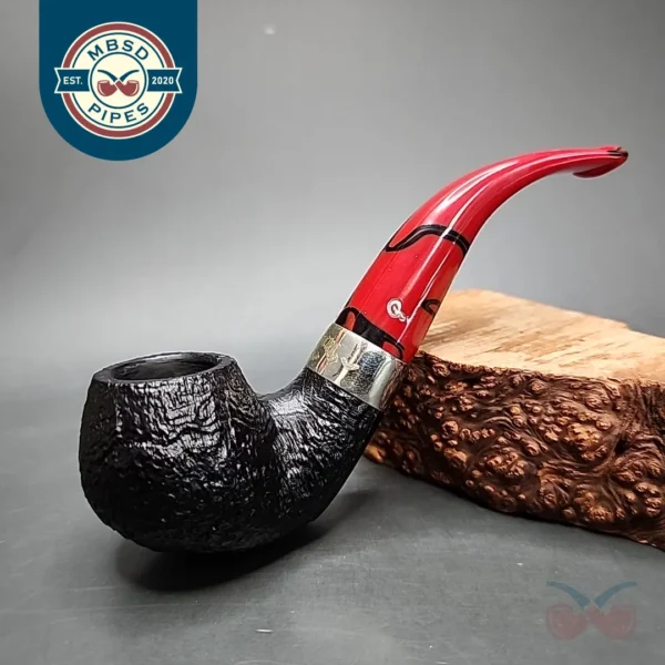 Peterson Dracula 03 Sandblasted Bent Apple Estate Briar Pipe, Irish Estates