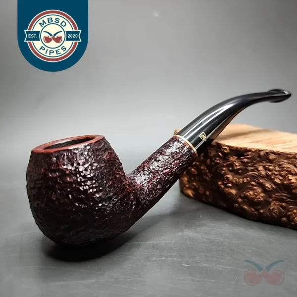Savinelli Roma Rusticated Bent Apple Estate Briar Pipe, 6mm, Italian Estates