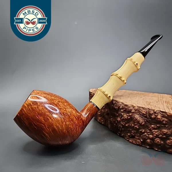 Dave Neeb Smooth Bamoo Egg Handmade Briar Pipe, New