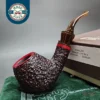 Rinaldo Lithos YY Titania Partially Rusticated Apple Estate Briar Pipe, Unsmoked