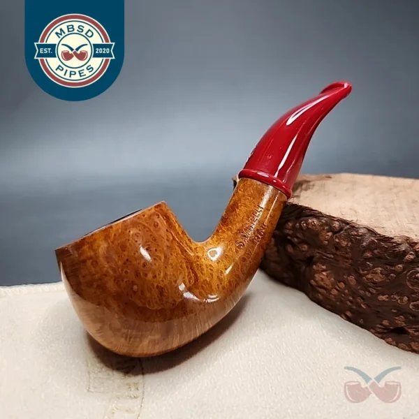 Savinelli Mini 601 Smooth Bent Billiard Nosewarmer Estate Briar Pipe, 6mm, Italian Estates