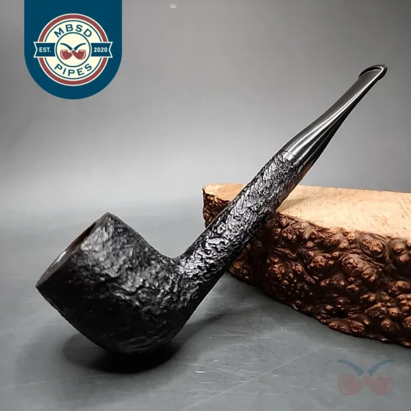 International Selection by Charatan Sandblasted Liverpool Estate Briar Pipe, English Estates