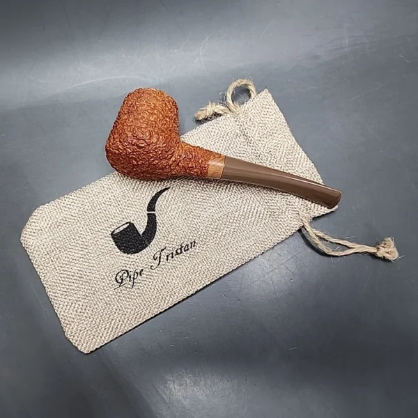 Pipe Tristan Shape 55 Rusticated Handmade Briar Pipe - Image 3