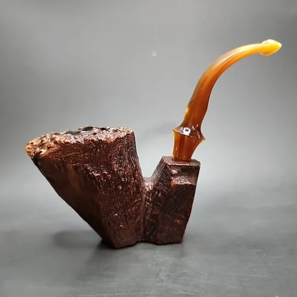 Ben Wade Danish Pride Partially Sandblasted Freehand Estate Briar Pipe, Danish Estates - Image 3