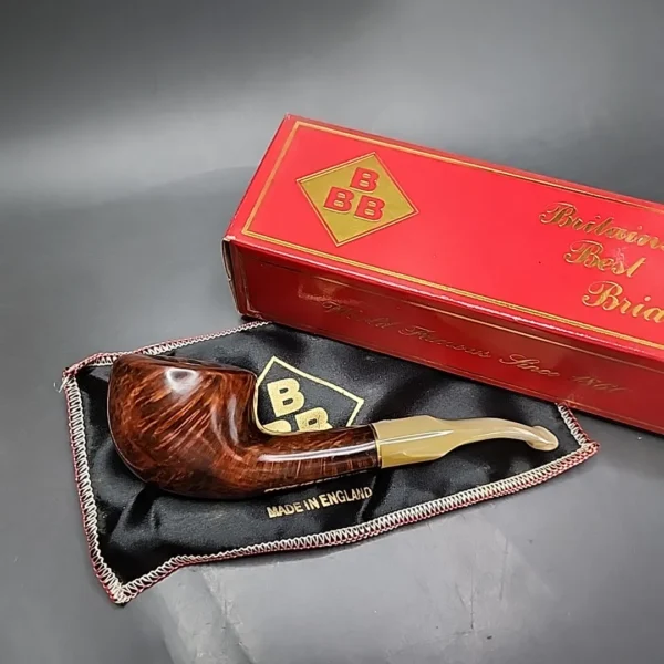 BBB Tortoise 745 Smooth Bent Dublin Estate Briar Pipe, Unsmoked [SOLD] - Image 3