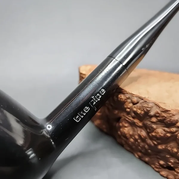 The Pipe by Venturi, Black Smooth Straight Billiard Estate Pipe, Unsmoked - Image 3