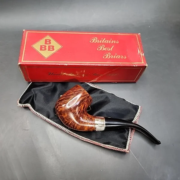 BBB Turnberry 304 Smooth Bent Billiard Estate Briar Pipe, Unsmoked [SOLD] - Image 3