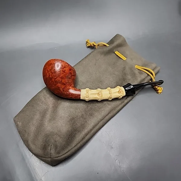 Ichi Kitahara Swimming Blowfish, Smooth Handmade Estate Briar Pipe, Japanese Estates [SOLD] - Image 3