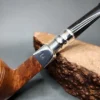Elwood by Les Wood Silver Spigot Bulldog Estate Briar Pipe, English Estates, 9mm - Image 3
