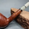 Paronelli (c. 1945-1950) Smooth Billiard w/ Horn Estate Briar Pipe, Unsmoked - Image 3