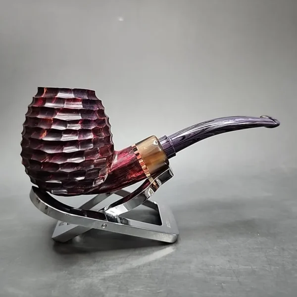 Andrey Kharitonov Rusticated Bent Egg Estate Briar Pipe, Russian Estates [SOLD] - Image 3