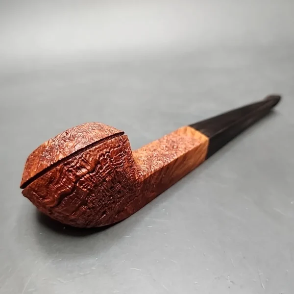 Talbert Pipes Ligne Bretagne Sandblasted Straight Bulldog Estate Briar Pipe, American Estates [SOLD] - Image 3