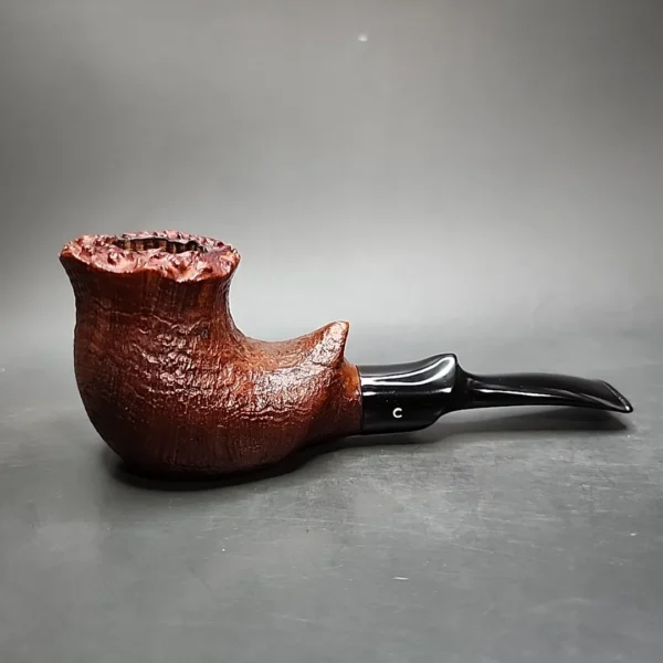 1948 Comoy's Olympic Sandblasted Freehand Estate Briar Pipe, English Estates - Image 3