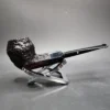 Castello Sea Rock Briar 56F Rusticated Bulldog Estate Briar Pipe, Italian Estates - Image 3