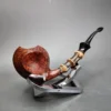 Sandi Yuda Black Bamboo Blowfish Handmade Briar Pipe, New - Image 3