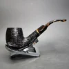 Savinelli Oscar Tiger 603 Rusticated Bent Billiard Estate Briar Pipe, 6mm, Italian Estates - Image 3
