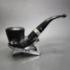Peterson Cara B10 Sandblasted Bent Dublin Estate Briar Pipe, Irish Estates - Image 3