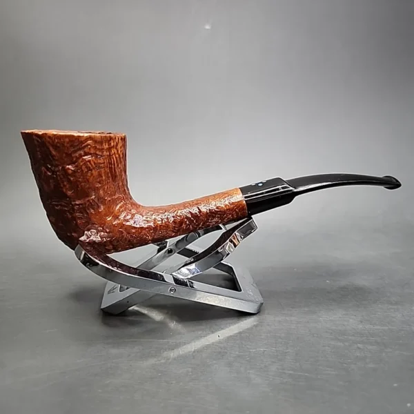 Sasieni 4 Dot Ruff Root Light Bent Dublin Estate Briar Pipe, French Estates - Image 3