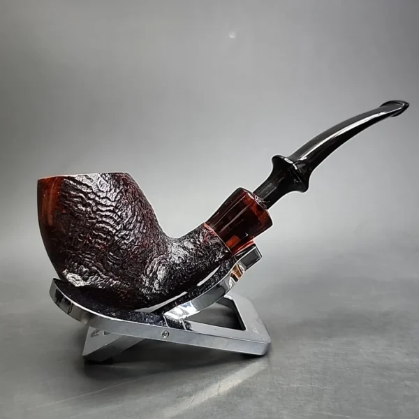 Stanwell Antique 136 Sandblasted Bent Egg Estate Briar Pipe, Danish Estates - Image 3