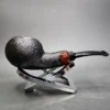 PS Studio Sandblasted Squat Tomato Estate Briar Pipe, Unsmoked - Image 3