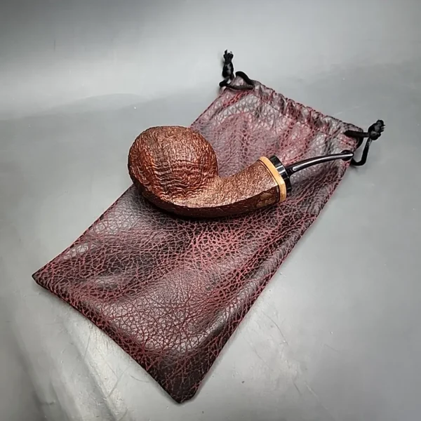 Scott Klein Sandblasted Tomato Estate Briar Pipe, Unsmoked - Image 3