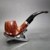 Gigi Fiamma Bent Billiard w/ Sterling Silver Estate Briar Pipe, Unsmoked - Image 3