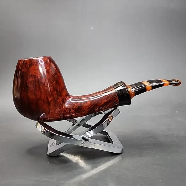 Nording Handmade 14 Smooth Bent Egg Estate Briar Pipe, Unsmoked [SOLD] - Image 3