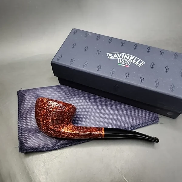 Savinelli Hercules 316 EX Rusticated Bent Pot Briar Pipe, New - Image 3