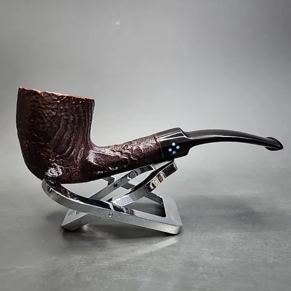 Sasieni 4Dot Ruff-Root Dark Bent Dublin Estate Briar Pipe, English Estates - Image 3