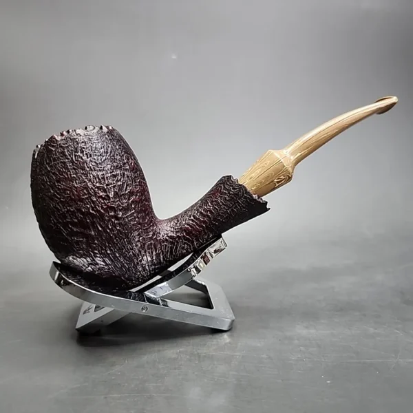 Frassati Sandblasted Freehand Egg Estate Briar Pipe, American Estates - Image 3