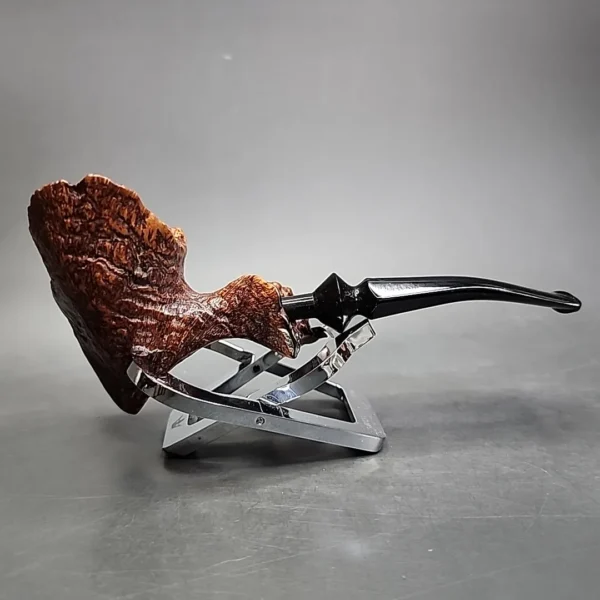 Preben Holm Hand Cut Sandblasted Freehand Estate Briar Pipe, Danish Estates - Image 3
