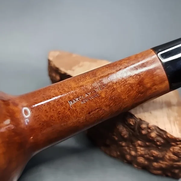 Barclay Rex Magnum Smooth Bent Apple Estate Briar Pipe, American Estates - Image 3