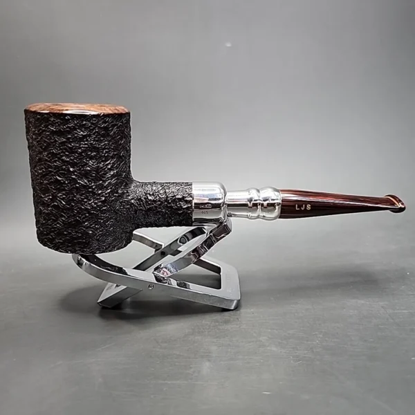 Ferndown Bark 3 Star Silver Spigot Poker Estate Briar Pipe, English Estates - Image 3