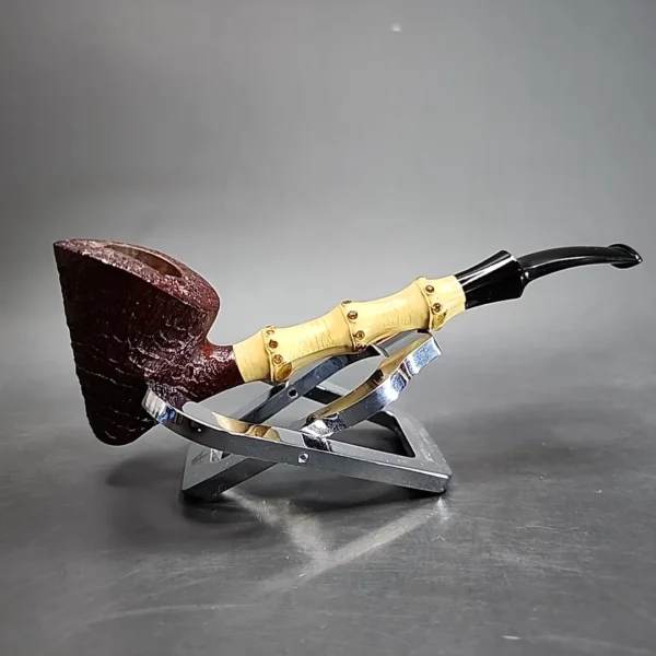 Adam Davidson Sandblasted Pickaxe Handmade Estate Briar Pipe, American Estates [SOLD] - Image 3