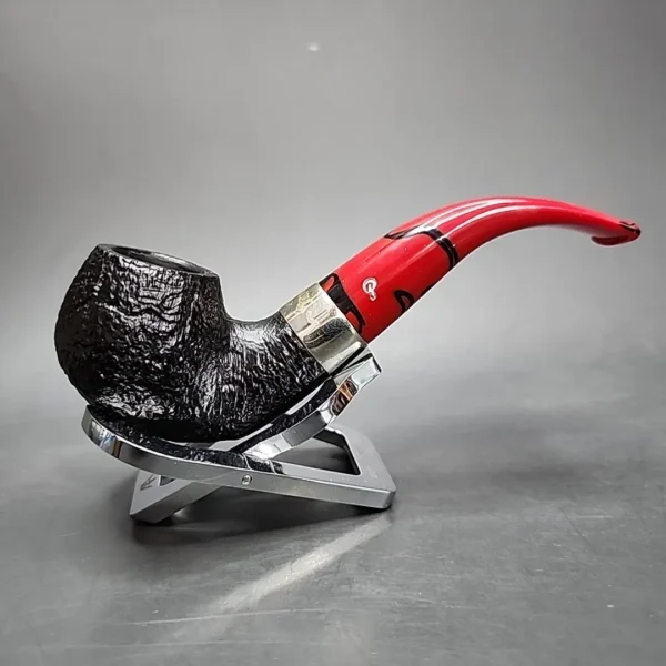 Peterson Dracula 03 Sandblasted Bent Apple Estate Briar Pipe, Irish Estates - Image 3