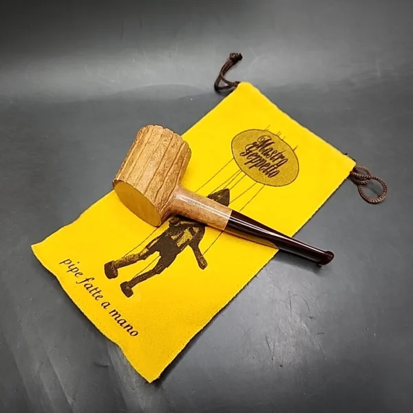 Mastro Geppetto Rusticated Cherrywood, Estate Briar Pipe Unsmoked - Image 3
