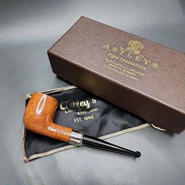 Astleys by Les Wood Smooth Army Mount Billiard Estate Briar Pipe, Unsmoked - Image 3