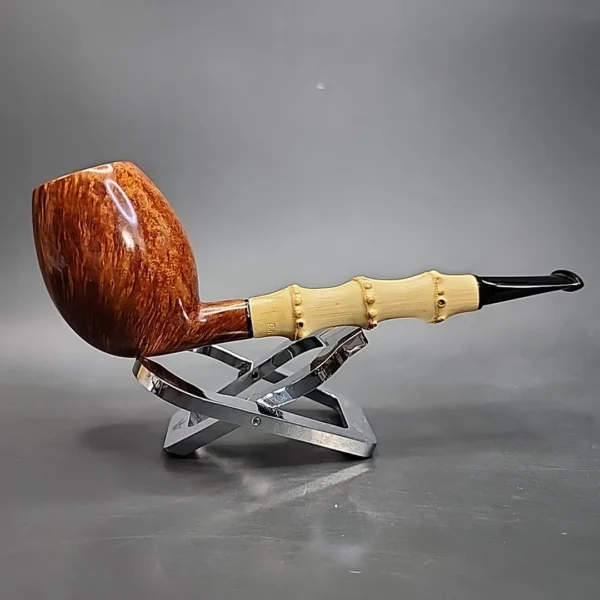 Dave Neeb Smooth Bamoo Egg Handmade Briar Pipe, New - Image 3