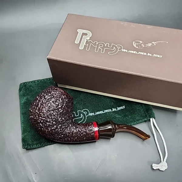 Rinaldo Lithos YY Titania, Rusticated Apple Estate Briar Pipe, Unsmoked [SOLD] - Image 3