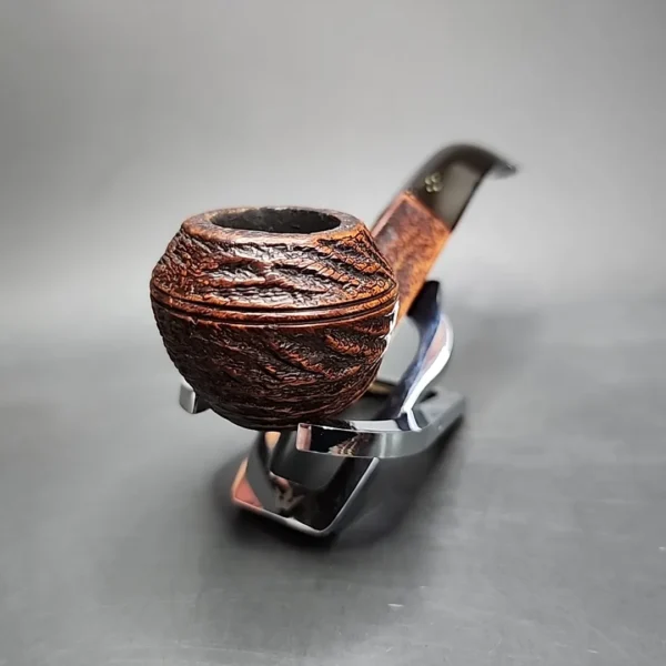 Sasieni Four Dot Grosvenor Patent, Rusticated Bulldog Estate Briar Pipe, English Estates - Image 4