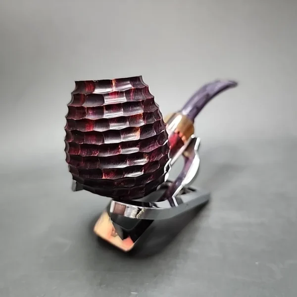 Andrey Kharitonov Rusticated Bent Egg Estate Briar Pipe, Russian Estates [SOLD] - Image 4