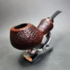 S. Senatorov Sandblasted Squat Brandy Estate Briar Pipe, Latvian Estates - Image 4