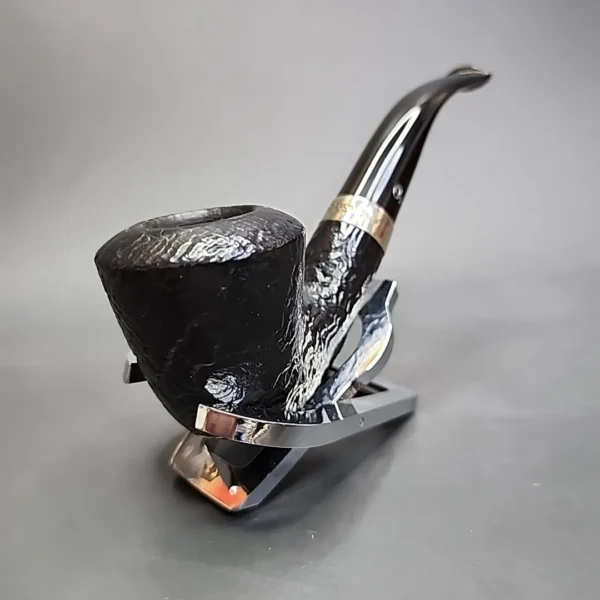 Peterson Cara B10 Sandblasted Bent Dublin Estate Briar Pipe, Irish Estates - Image 4