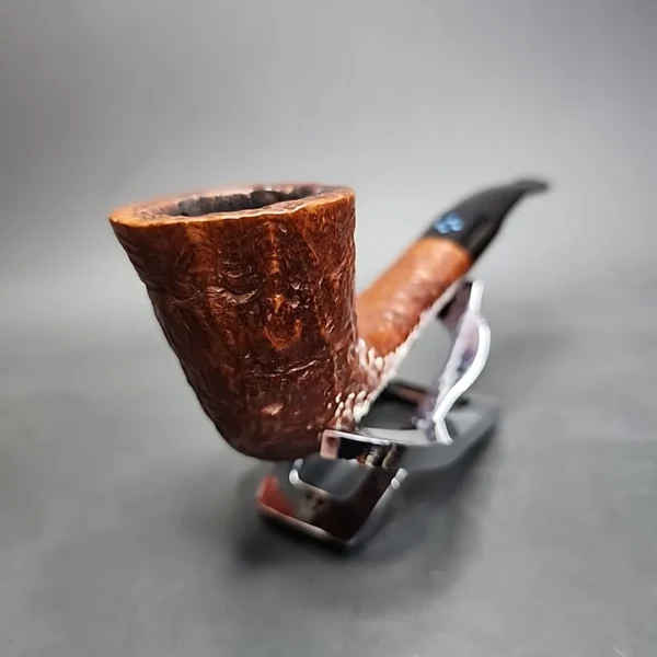 Sasieni 4 Dot Ruff Root Light Bent Dublin Estate Briar Pipe, French Estates - Image 4