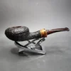 Il Duca Barone DDD Sandblasted Squat Tomato Estate Briar Pipe, Italian Estates - Image 4