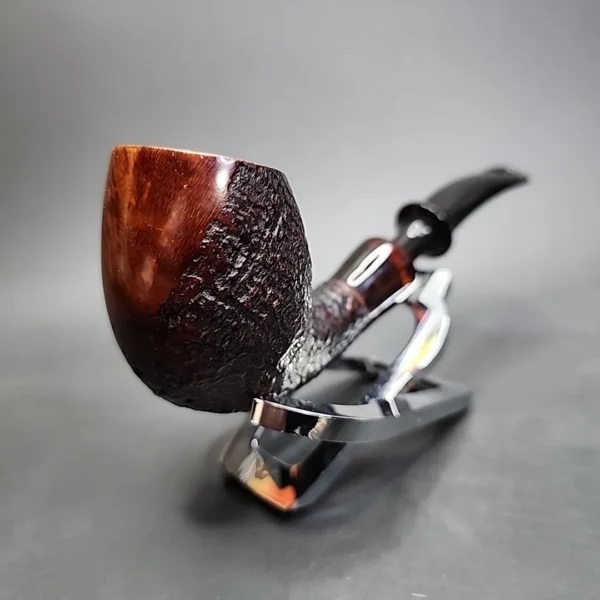 Stanwell Antique 136 Sandblasted Bent Egg Estate Briar Pipe, Danish Estates - Image 4