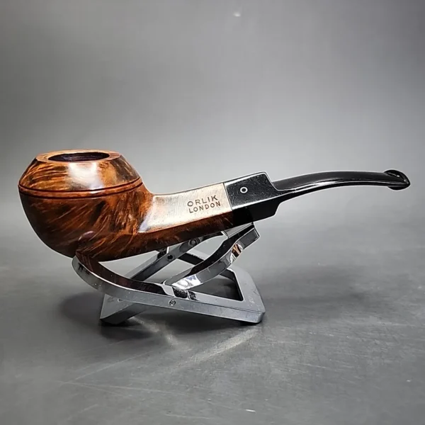 Orlik London 56071 Smooth Bent Bulldog Estate Briar Pipe Unsmoked - Image 4