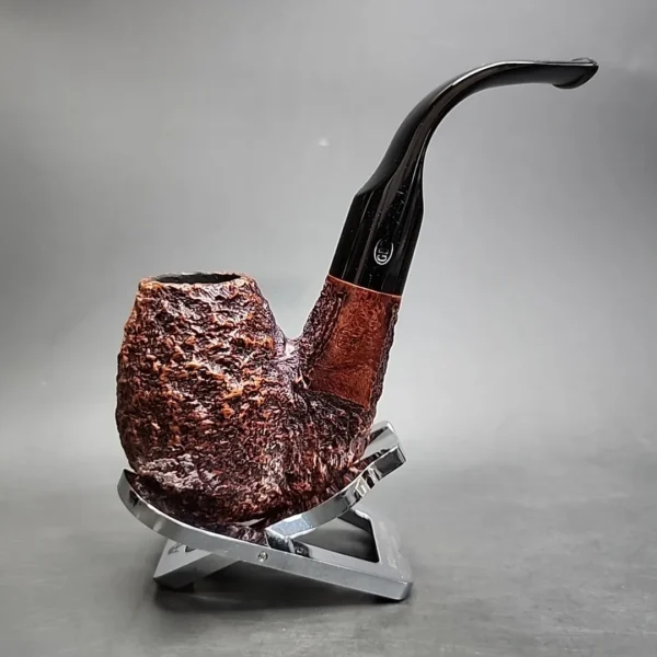 GBD Giant Rusticated Bent Egg Estate Briar Pipe, English Estates - Image 4