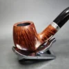 Gigi Fiamma Bent Billiard w/ Sterling Silver Estate Briar Pipe, Unsmoked - Image 4