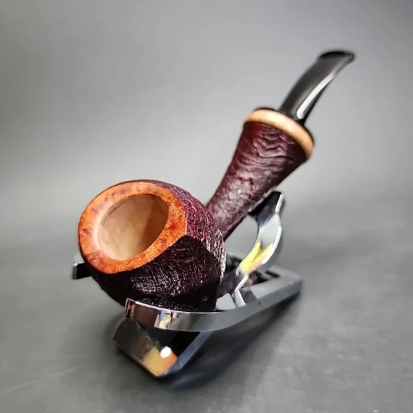 C. Kent Joyce Teardrop Acorn Sandblasted Estate Briar Pipe, Unsmoked - Image 4